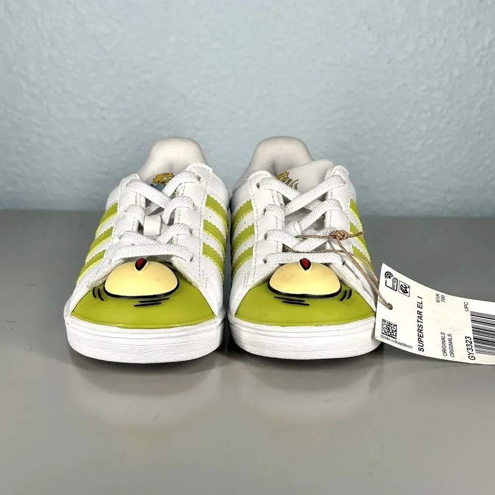 ADIDAS Shoes SIMPSONS X SUPERSTAR KANG AND KODOS  WHITE GY3322 Toddler SIZE 7K - Picture 2 of 11